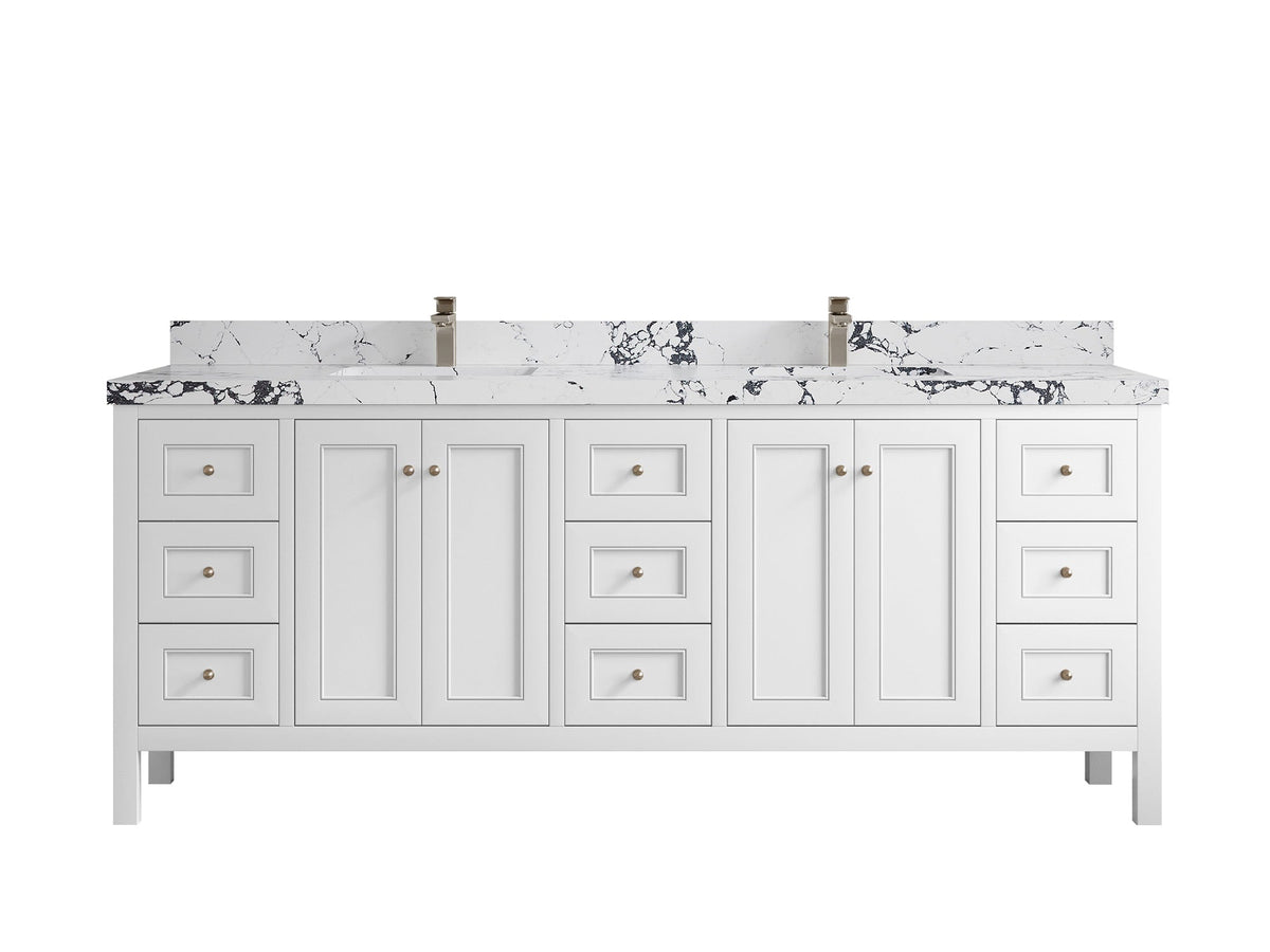Nashville 84 in W x 22 in D Double Sink Bathroom Vanity - Willow Bath and Vanity