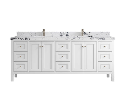 Nashville 84 in W x 22 in D Double Sink Bathroom Vanity - Willow Bath and Vanity