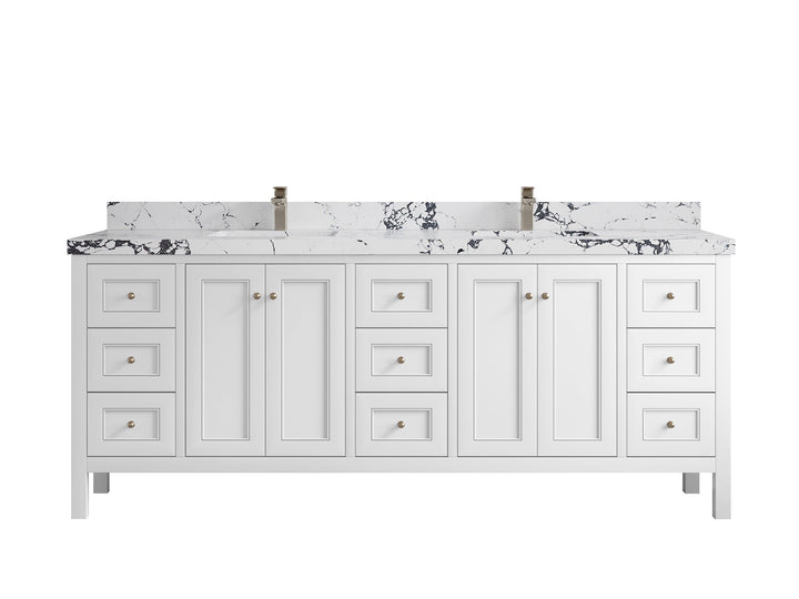 Nashville 84 in W x 22 in D Double Sink Bathroom Vanity - photo 1