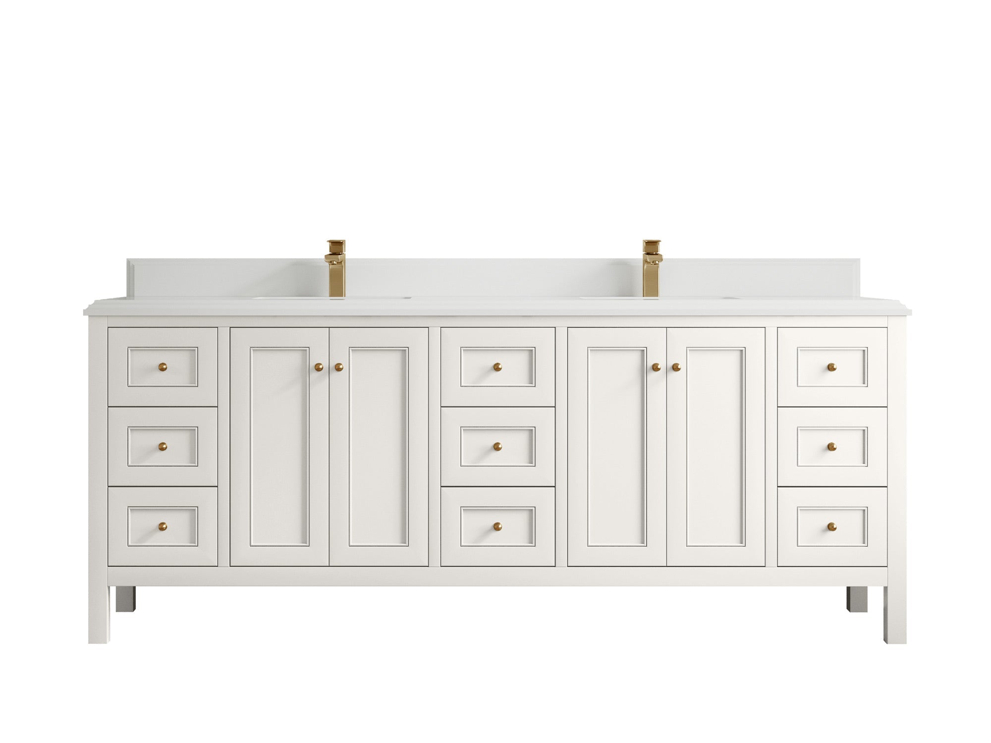 Nashville 84 in W x 22 in D Double Sink Bathroom Vanity - Willow Bath and Vanity