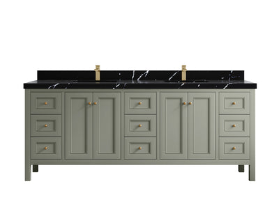 Nashville 84 in W x 22 in D Double Sink Bathroom Vanity - Willow Bath and Vanity