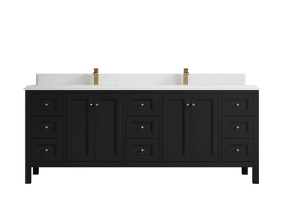 Nashville 84 in W x 22 in D Double Sink Bathroom Vanity - Willow Bath and Vanity