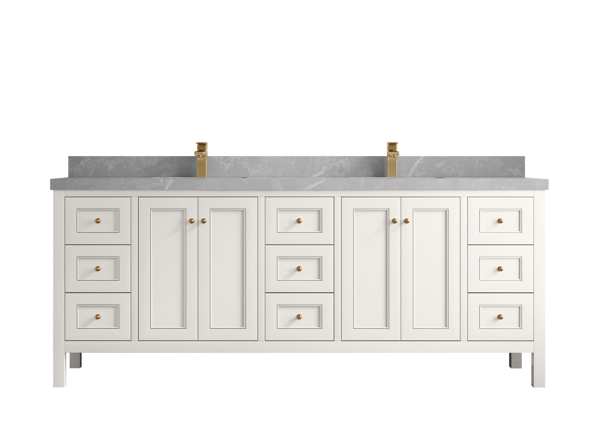 Nashville 84 in W x 22 in D Double Sink Bathroom Vanity - Willow Bath and Vanity