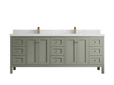 Nashville 84 in W x 22 in D Double Sink Bathroom Vanity - Willow Bath and Vanity