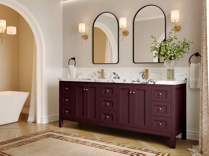 Nashville 84 in W x 22 in D Double Sink Bathroom Vanity - photo 2