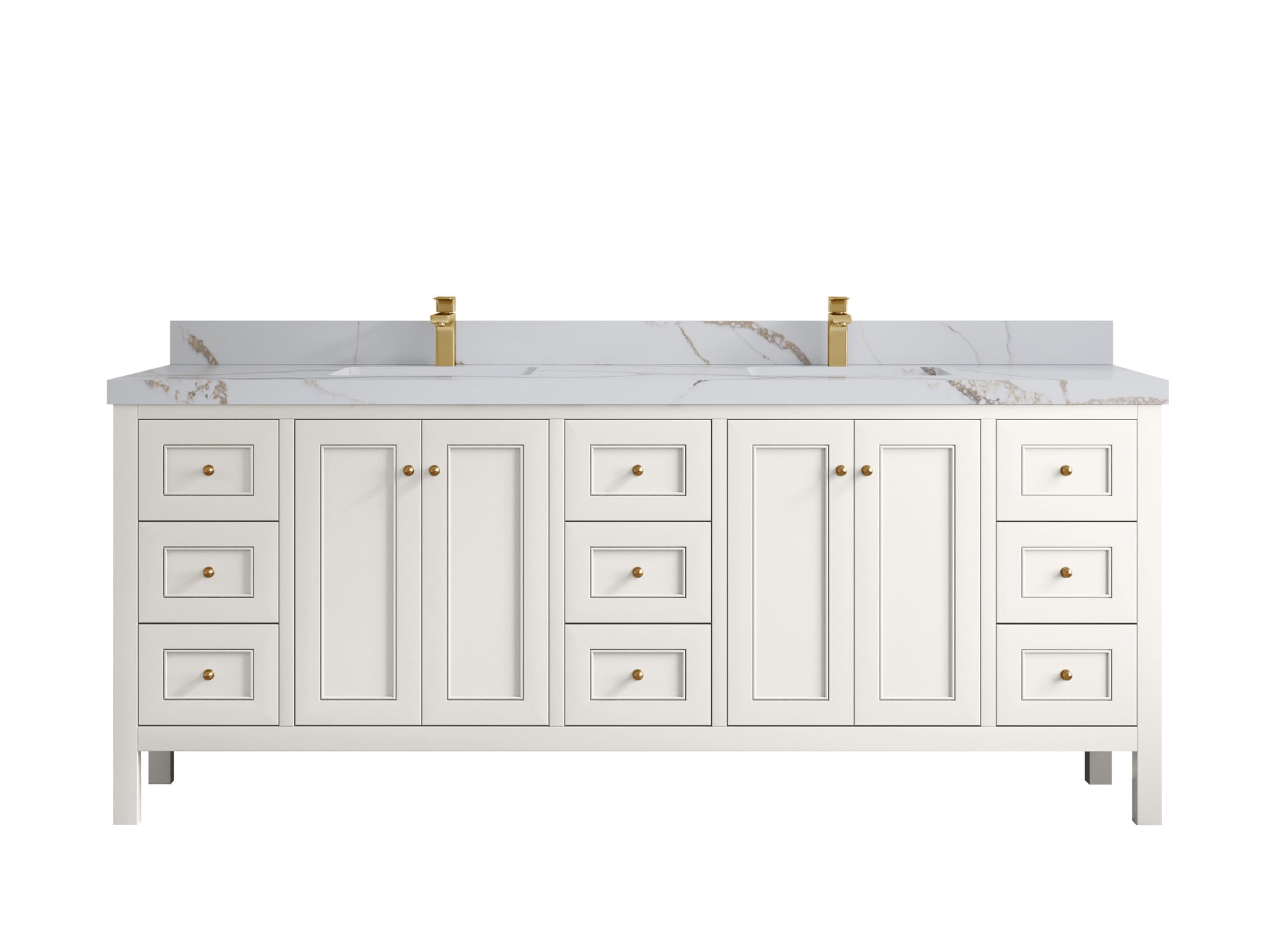 Nashville 84 in W x 22 in D Double Sink Bathroom Vanity - Willow Bath and Vanity