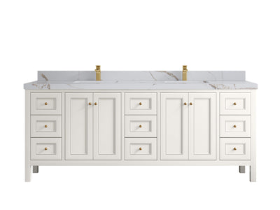 Nashville 84 in W x 22 in D Double Sink Bathroom Vanity - Willow Bath and Vanity