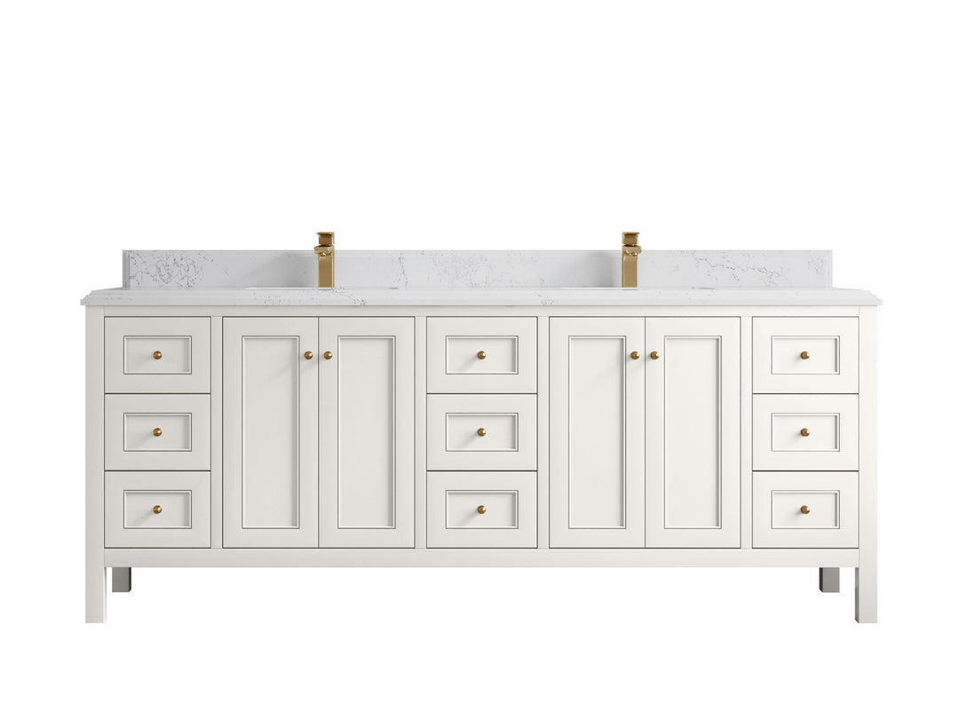 Nashville 84 in W x 22 in D Double Sink Bathroom Vanity - Willow Bath and Vanity