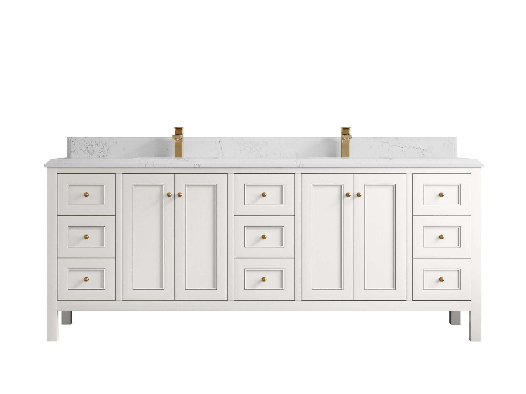 Nashville 84 in W x 22 in D Double Sink Bathroom Vanity - Willow Bath and Vanity