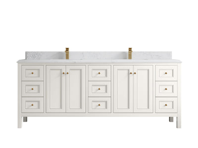 Nashville 84 in W x 22 in D Double Sink Bathroom Vanity - Willow Bath and Vanity