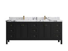 Nashville 84 in W x 22 in D Double Sink Bathroom Vanity - photo 1