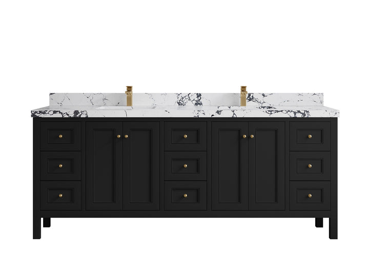 Nashville 84 in W x 22 in D Double Sink Bathroom Vanity - photo 1