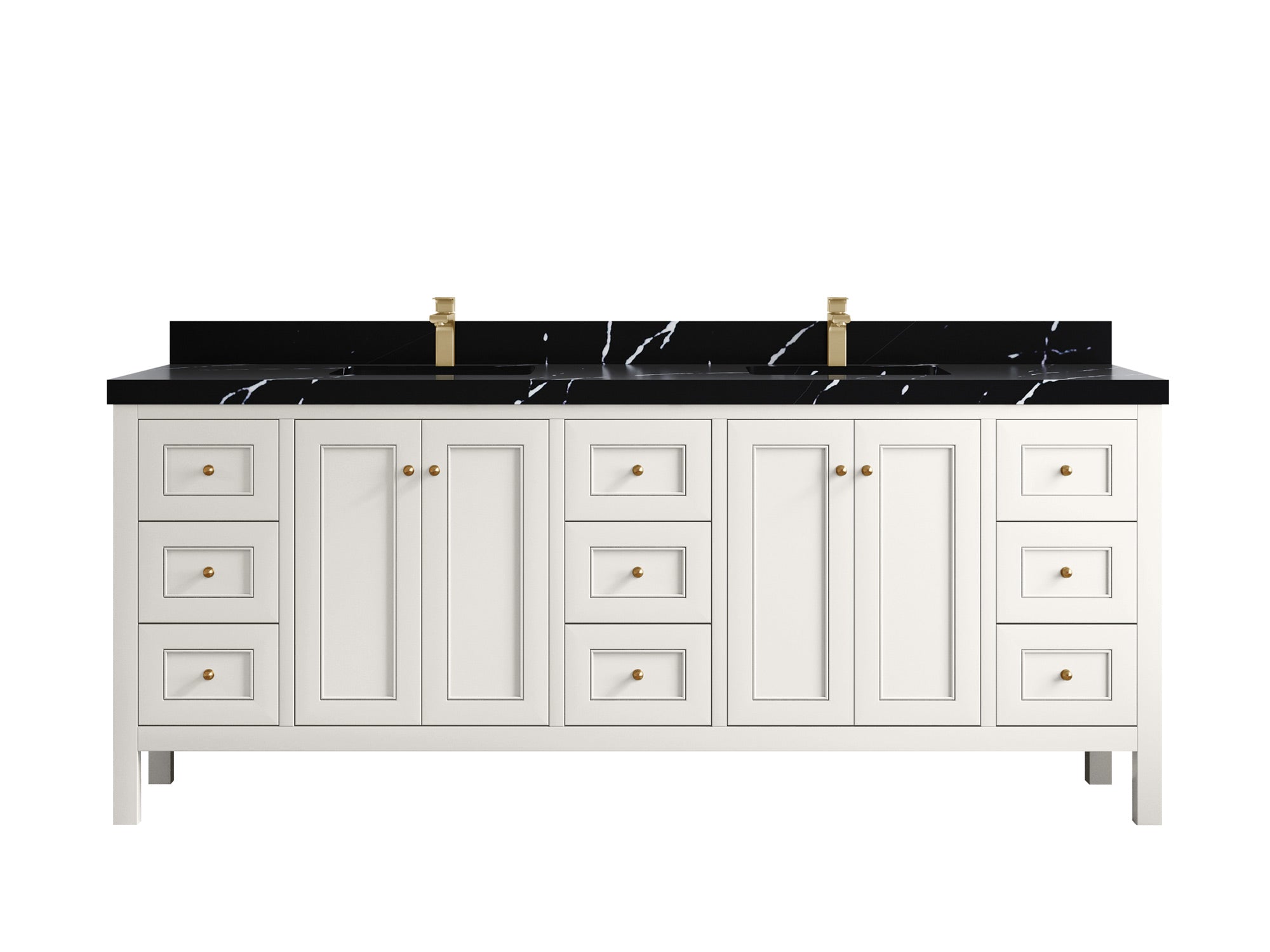 Nashville 84 in W x 22 in D Double Sink Bathroom Vanity - Willow Bath and Vanity