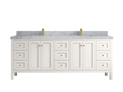 Nashville 84 in W x 22 in D Double Sink Bathroom Vanity - Willow Bath and Vanity