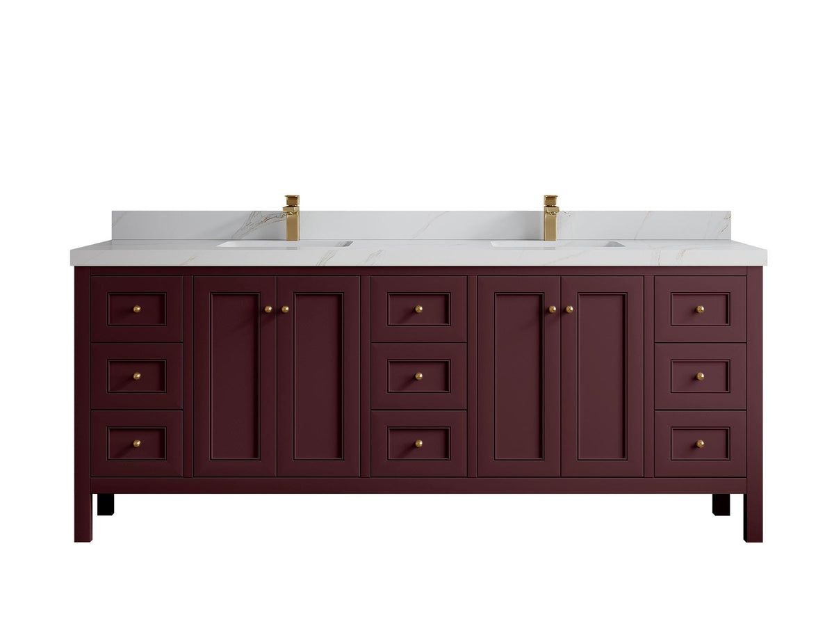 Nashville 84 in W x 22 in D Double Sink Bathroom Vanity - Willow Bath and Vanity