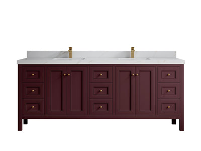 Nashville 84 in W x 22 in D Double Sink Bathroom Vanity - Willow Bath and Vanity