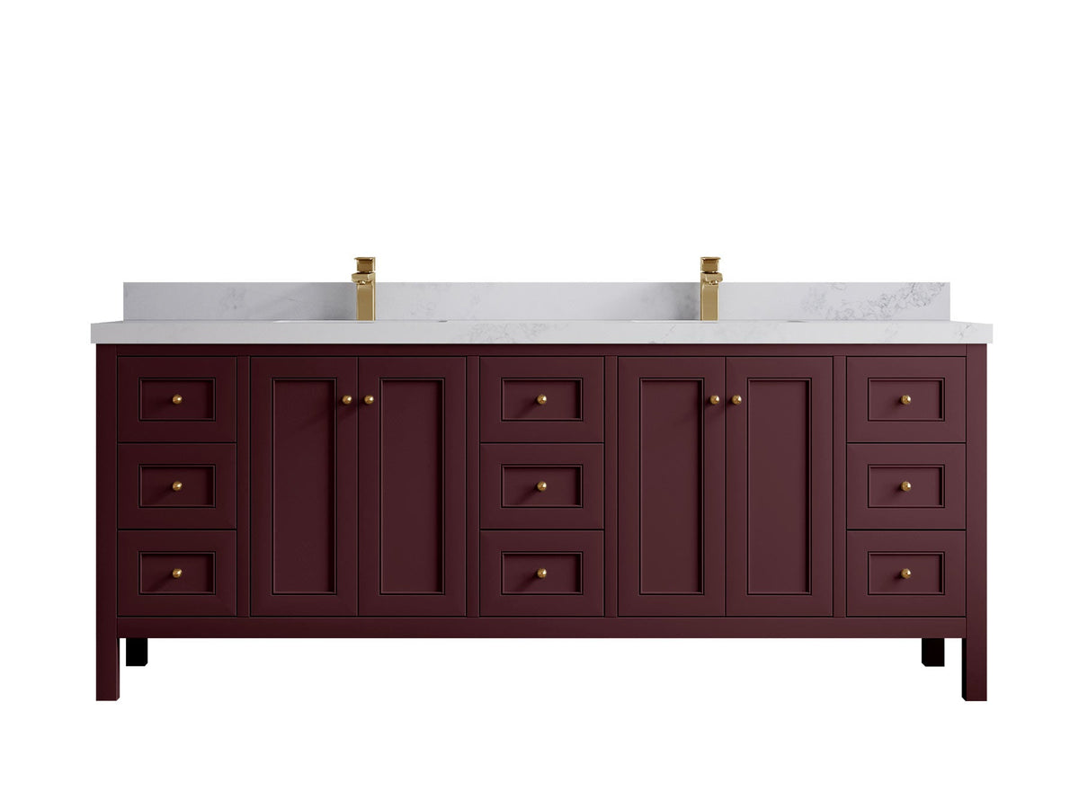 Nashville 84 in W x 22 in D Double Sink Bathroom Vanity - Willow Bath and Vanity