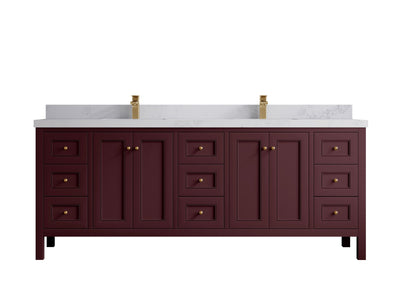 Nashville 84 in W x 22 in D Double Sink Bathroom Vanity - Willow Bath and Vanity