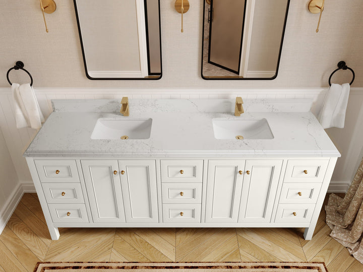 Nashville 84 in W x 22 in D Double Sink Bathroom Vanity - photo 35