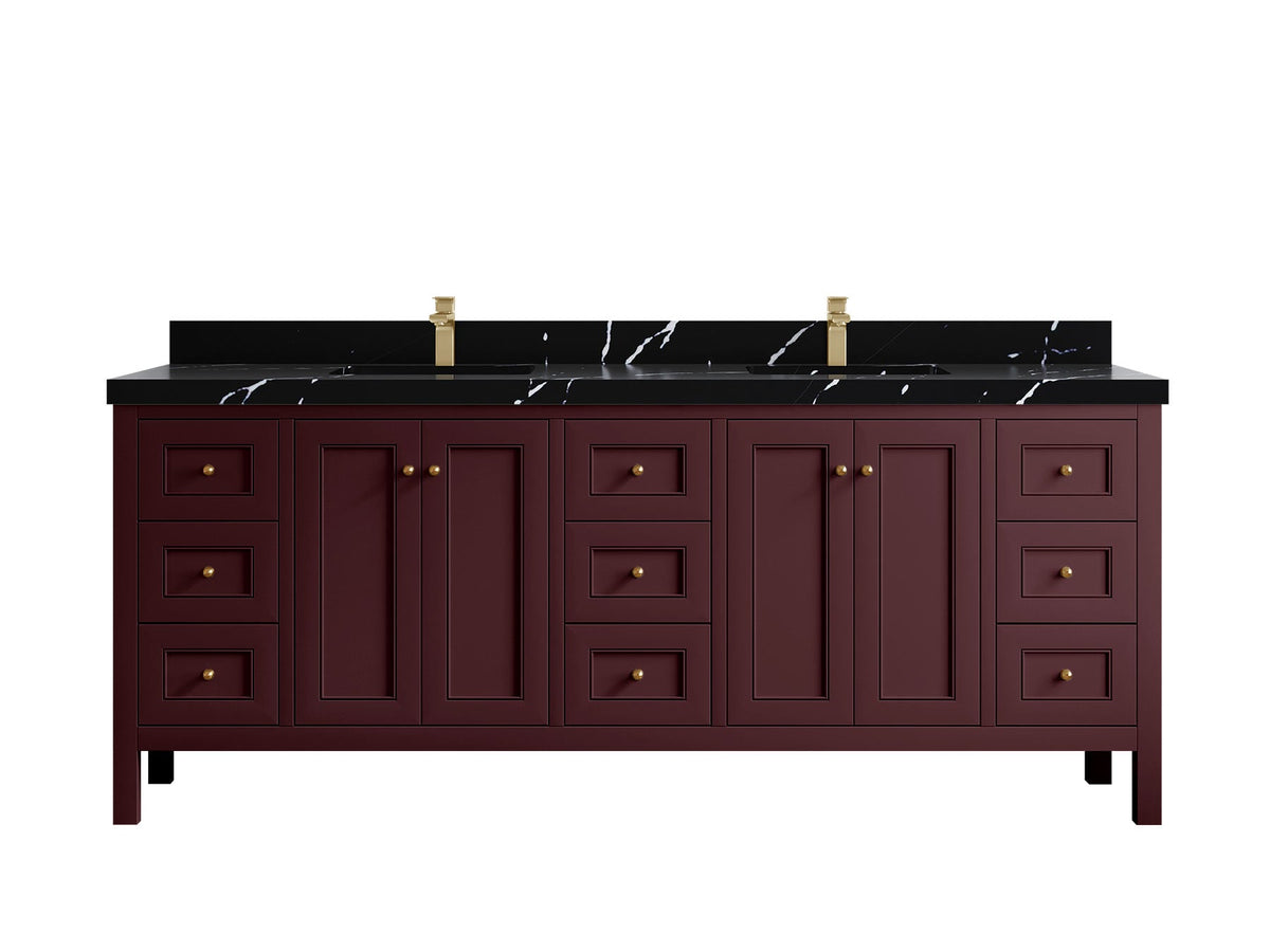 Nashville 84 in W x 22 in D Double Sink Bathroom Vanity - Willow Bath and Vanity