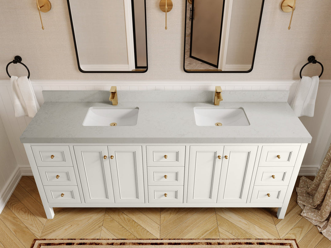 Nashville 84 in W x 22 in D Double Sink Bathroom Vanity - Willow Bath and Vanity