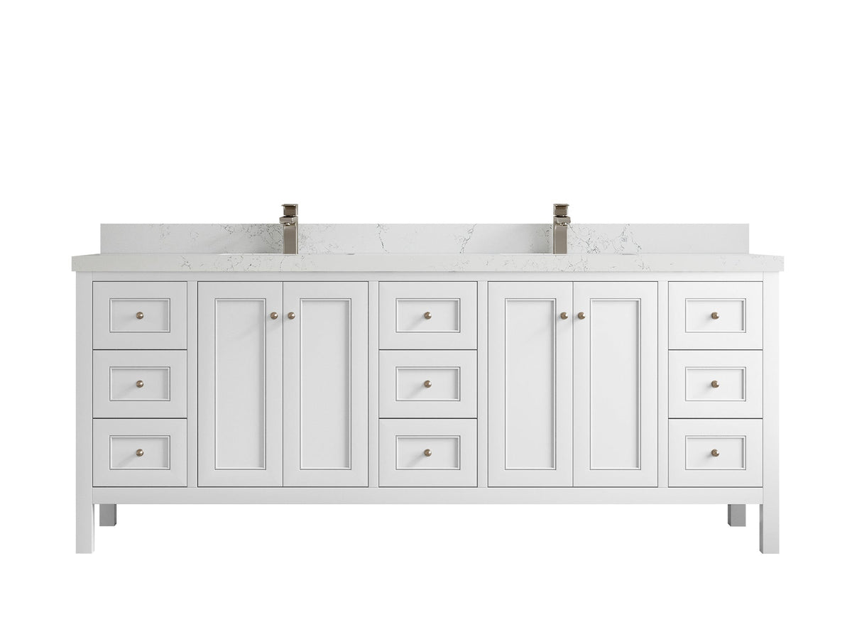 Nashville 84 in W x 22 in D Double Sink Bathroom Vanity - Willow Bath and Vanity