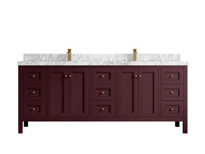 Nashville 84 in W x 22 in D Double Sink Bathroom Vanity - Willow Bath and Vanity