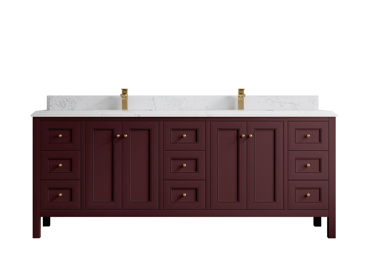 Nashville 84 in W x 22 in D Double Sink Bathroom Vanity - Willow Bath and Vanity