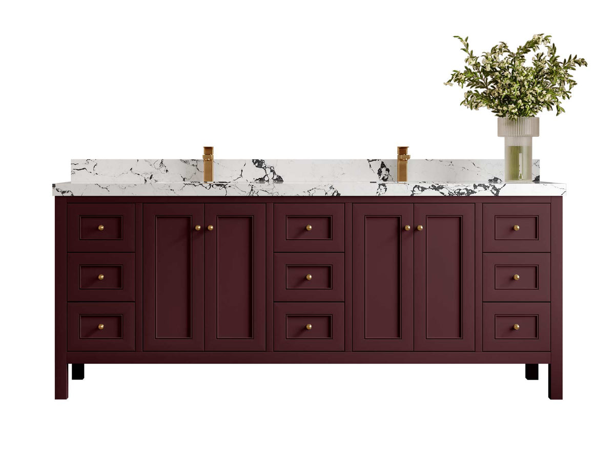 Nashville 84 in W x 22 in D Double Sink Bathroom Vanity - Willow Bath and Vanity
