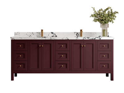 Nashville 84 in W x 22 in D Double Sink Bathroom Vanity - Willow Bath and Vanity