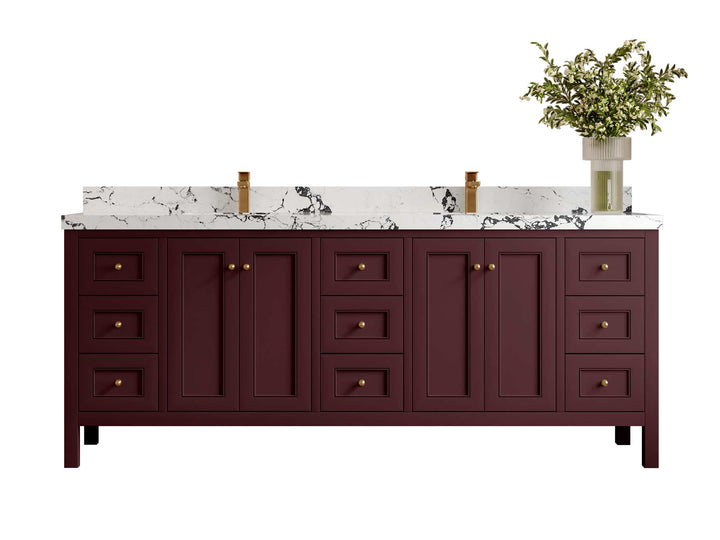 Nashville 84 in W x 22 in D Double Sink Bathroom Vanity - photo 1