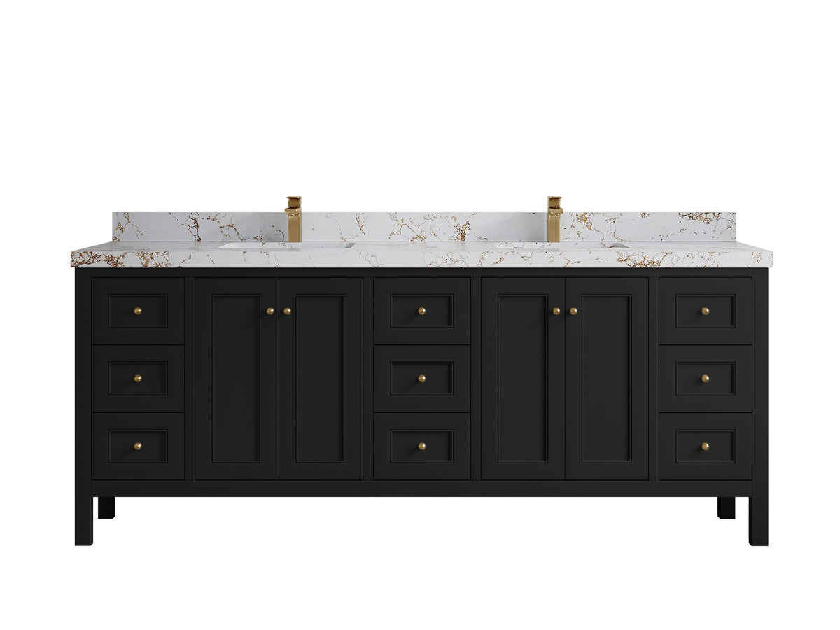 Nashville 84 in W x 22 in D Double Sink Bathroom Vanity - Willow Bath and Vanity