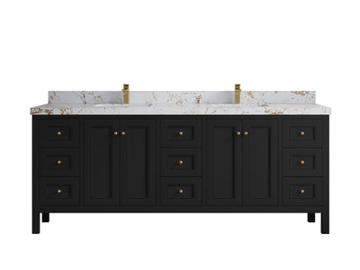 Nashville 84 in W x 22 in D Double Sink Bathroom Vanity - Willow Bath and Vanity