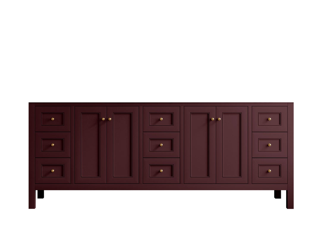 Nashville 84 in W x 22 in D Double Sink Bathroom Vanity | 
              
                Burgundy
                
                  
             - NAS_BGD_BRS_84 - photo №6