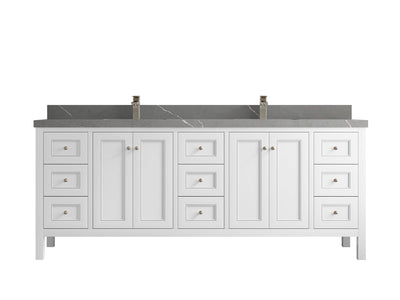 Nashville 84 in W x 22 in D Double Sink Bathroom Vanity - Willow Bath and Vanity
