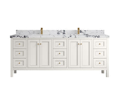 Nashville 84 in W x 22 in D Double Sink Bathroom Vanity - photo 1