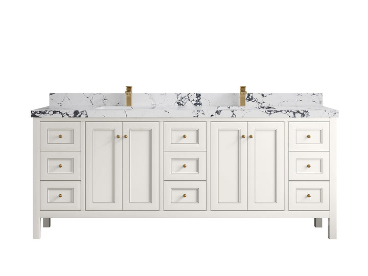 Nashville 84 in W x 22 in D Double Sink Bathroom Vanity - photo 1