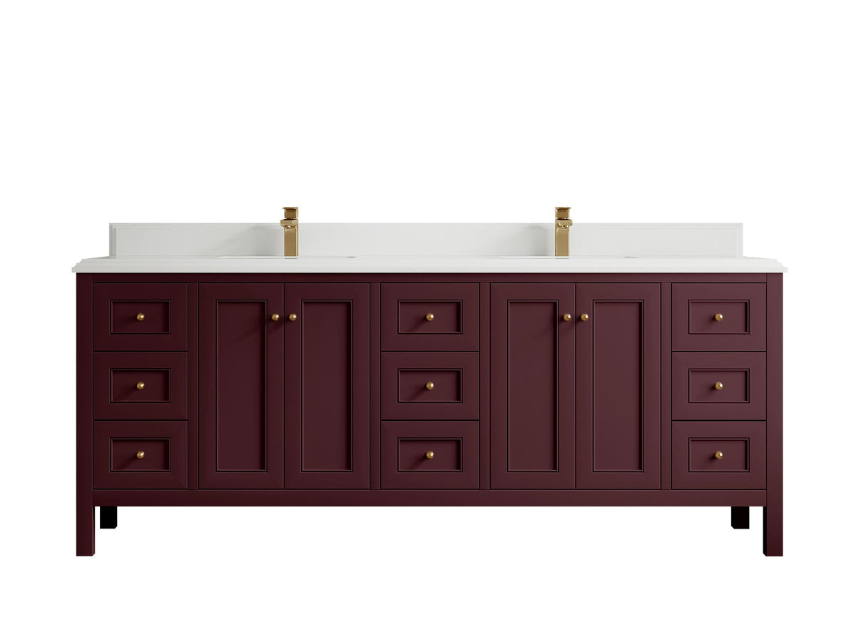 Nashville 84 in W x 22 in D Double Sink Bathroom Vanity - Willow Bath and Vanity