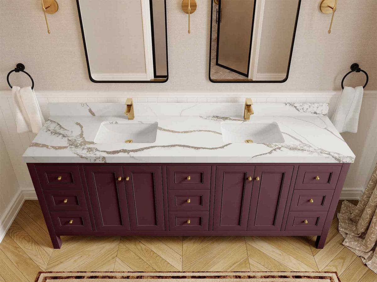 Nashville 84 in W x 22 in D Double Sink Bathroom Vanity - Willow Bath and Vanity
