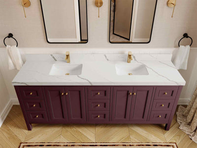 Nashville 84 in W x 22 in D Double Sink Bathroom Vanity - Willow Bath and Vanity