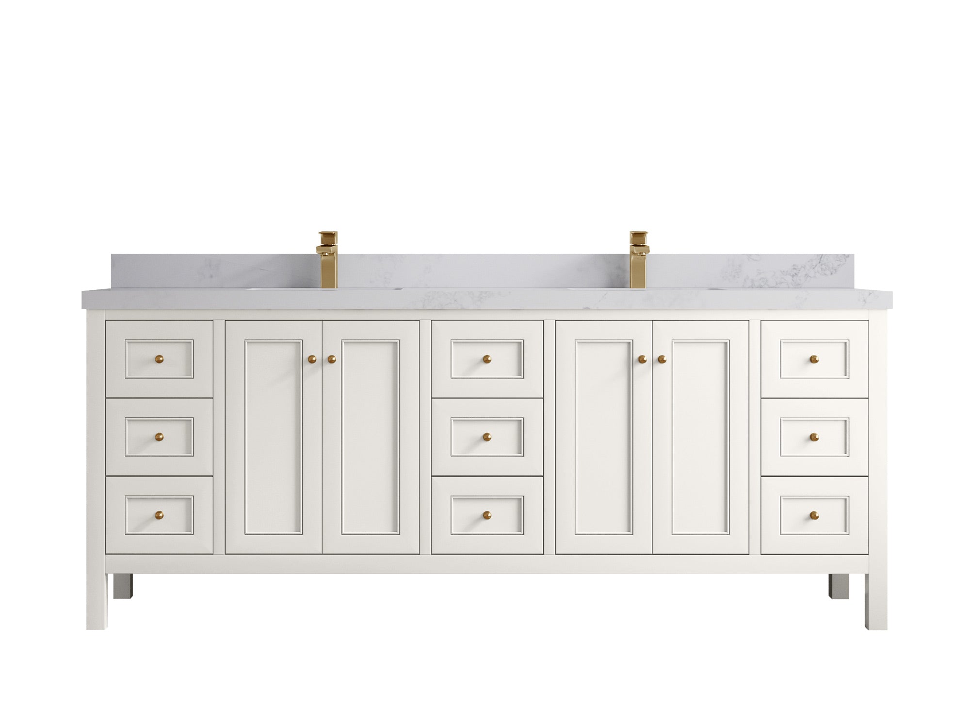 Nashville 84 in W x 22 in D Double Sink Bathroom Vanity - Willow Bath and Vanity