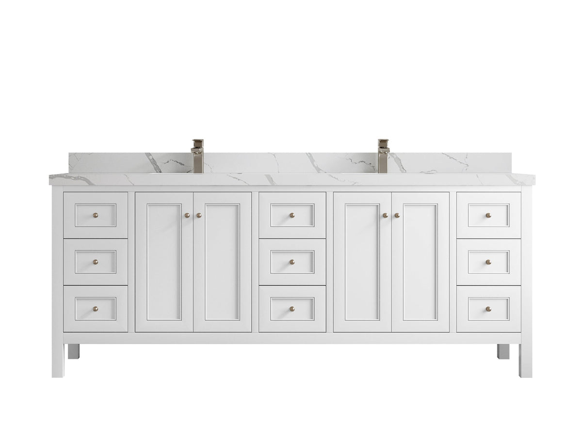 Nashville 84 in W x 22 in D Double Sink Bathroom Vanity - Willow Bath and Vanity
