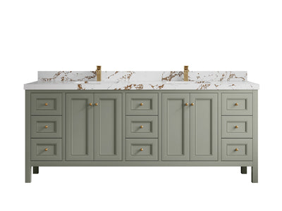 Nashville 84 in W x 22 in D Double Sink Bathroom Vanity - Willow Bath and Vanity