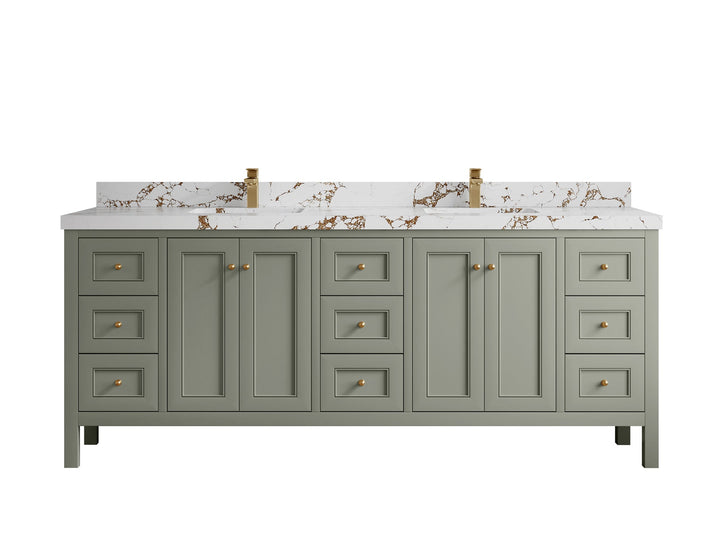 Nashville 84 in W x 22 in D Double Sink Bathroom Vanity - photo 45
