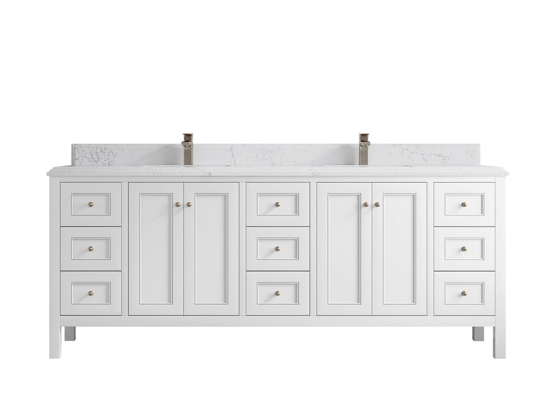 Nashville 84 in W x 22 in D Double Sink Bathroom Vanity - Willow Bath and Vanity