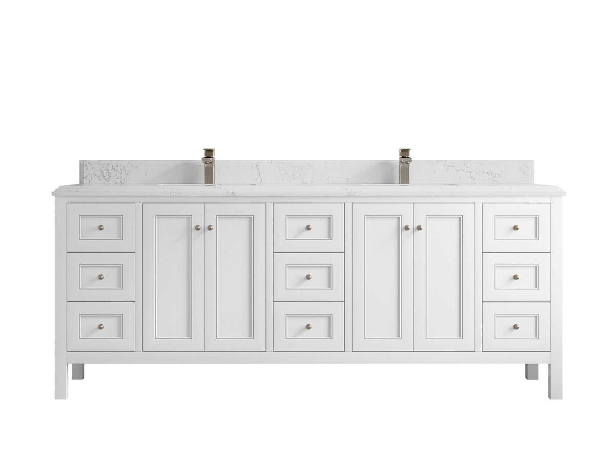 Nashville 84 in W x 22 in D Double Sink Bathroom Vanity - Willow Bath and Vanity