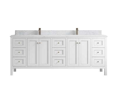 Nashville 84 in W x 22 in D Double Sink Bathroom Vanity - Willow Bath and Vanity