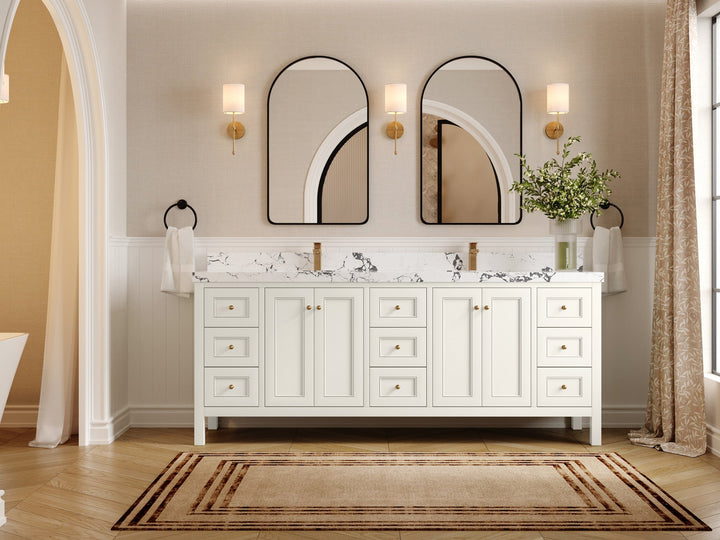 Nashville 84 in W x 22 in D Double Sink Bathroom Vanity - photo 4