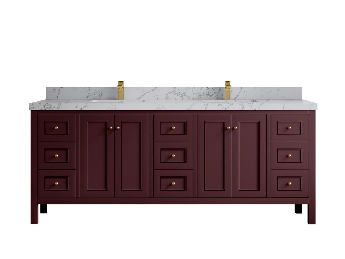 Nashville 84 in W x 22 in D Double Sink Bathroom Vanity - Willow Bath and Vanity