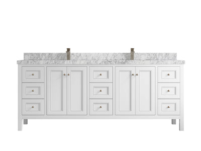 Nashville 84 in W x 22 in D Double Sink Bathroom Vanity - Willow Bath and Vanity